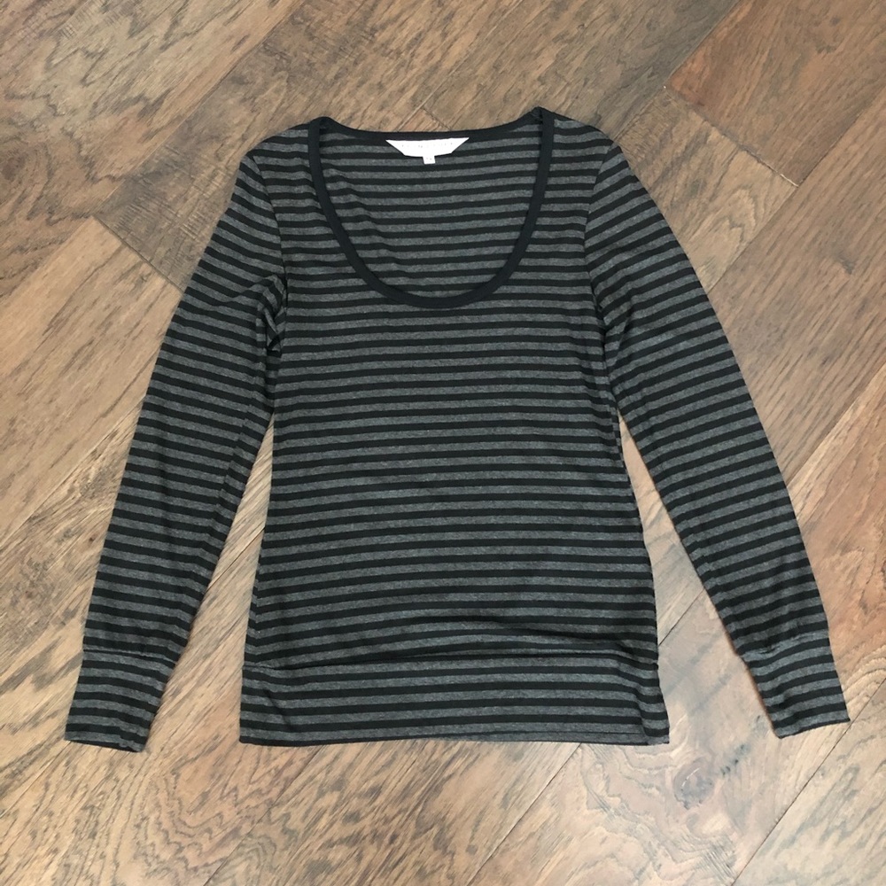 TRINA TURK Striped Scoop Neck Tee